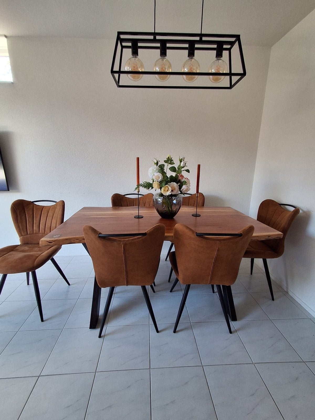 6 Elegante Bruine Stoelen, Ophalen, Bruin, Zo goed als nieuw, Vijf, Zes of meer stoelen
