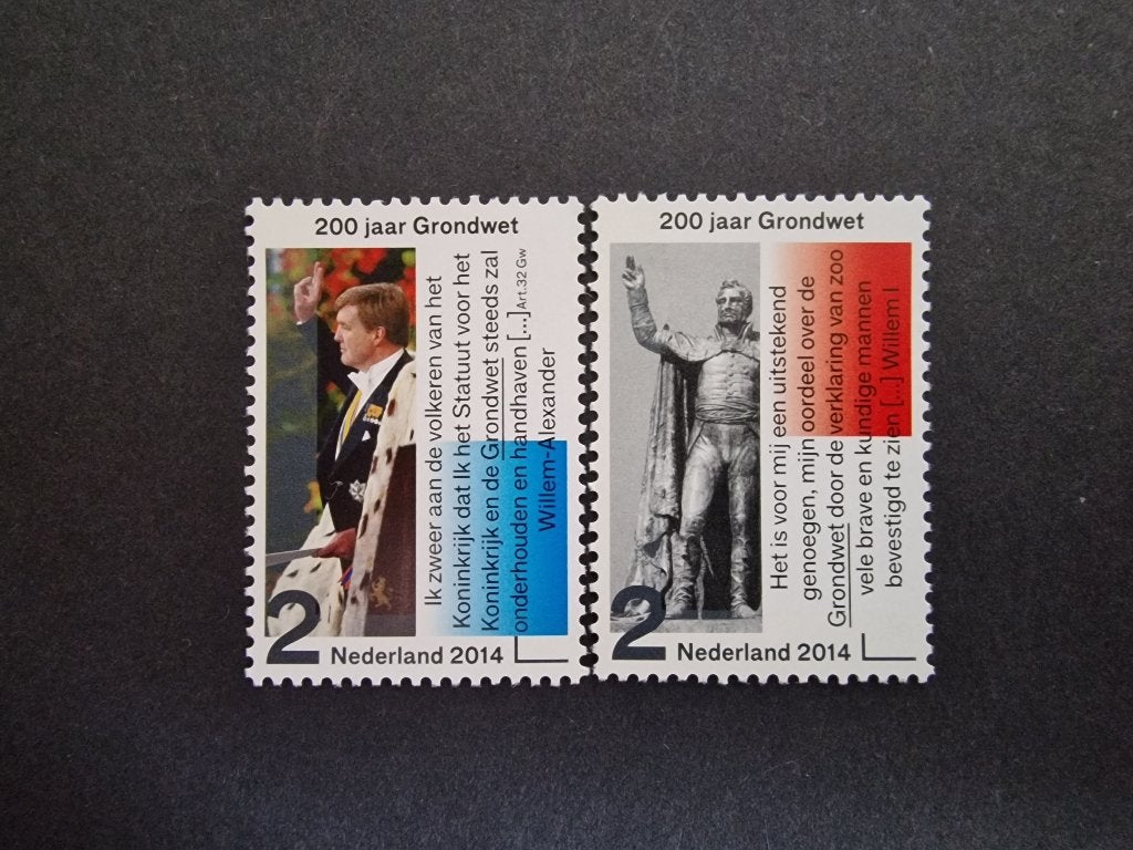 2014 NVPH 3171-3172 Koninkrijk Grondwet 200 jaar. Postfris., Ophalen of Verzenden, Na 1940, Postfris