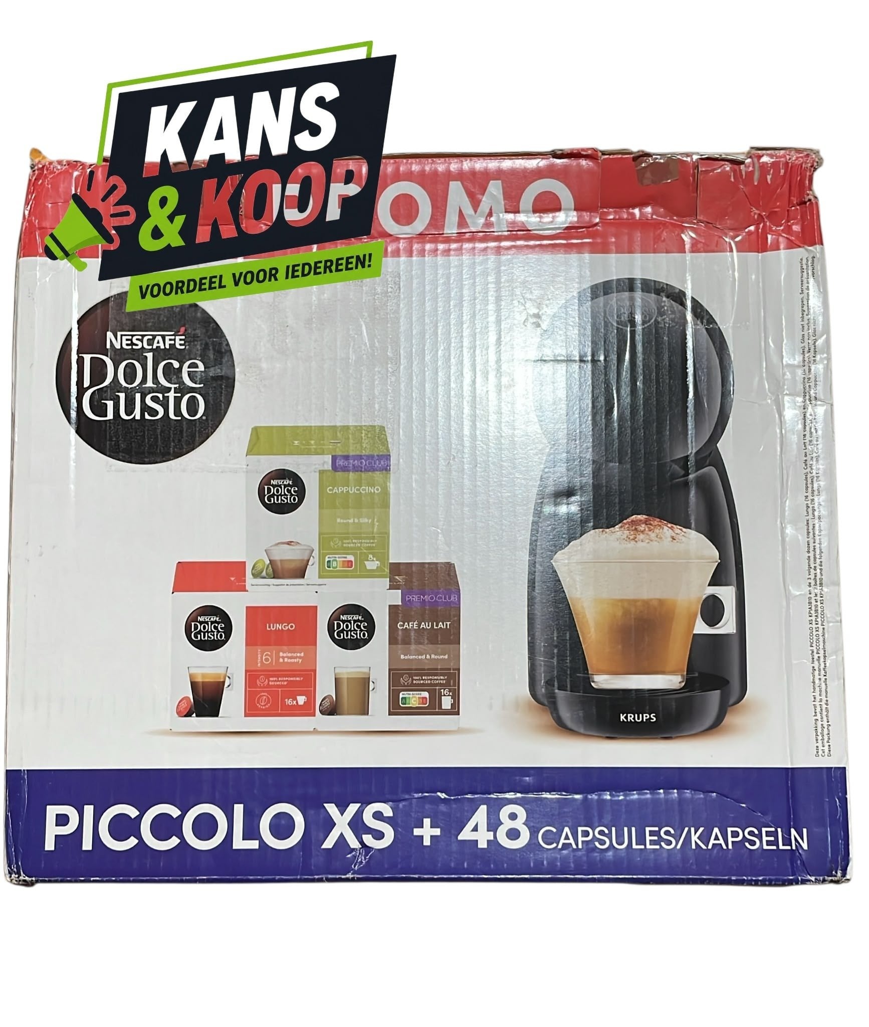 Krups Nescafé Dolce Gusto Piccolo XS + 48 Capsules (Zwart), Huis en Inrichting, Lampen | Hanglampen, Ophalen of Verzenden, Gebruikt