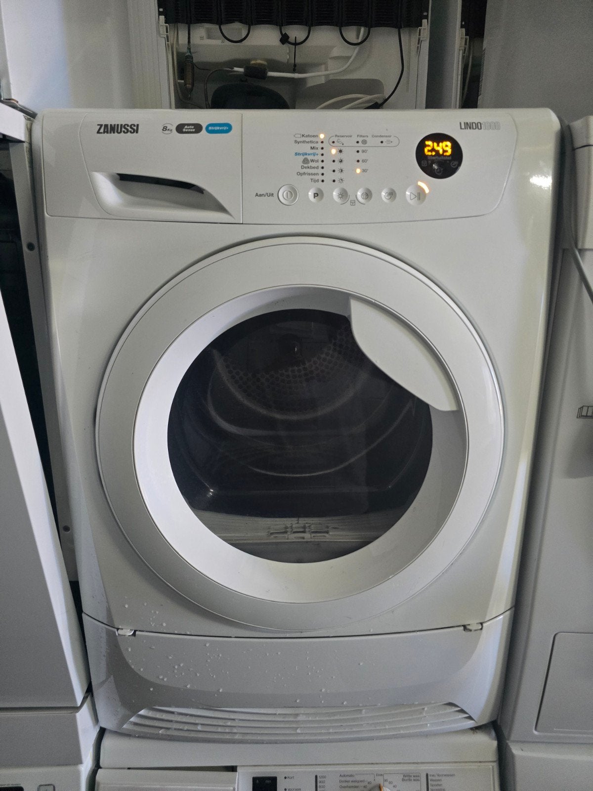 Prachtige ruime Zanussi Lindo1000 warmtepompdroger! 8KG!✅️, Zanussi, Zanussi, 8 tot 10 kg, Ophalen of Verzenden