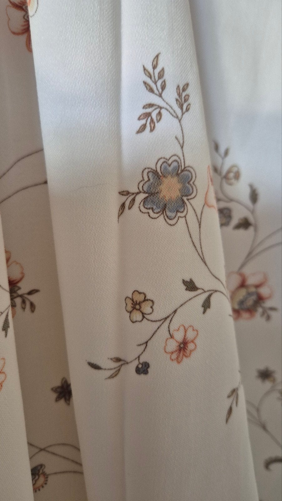 Waanzinnig mooi. Verduisterend gevoerd wit floral romantisch, 270 cm, Overgordijn, Verzenden, Wit