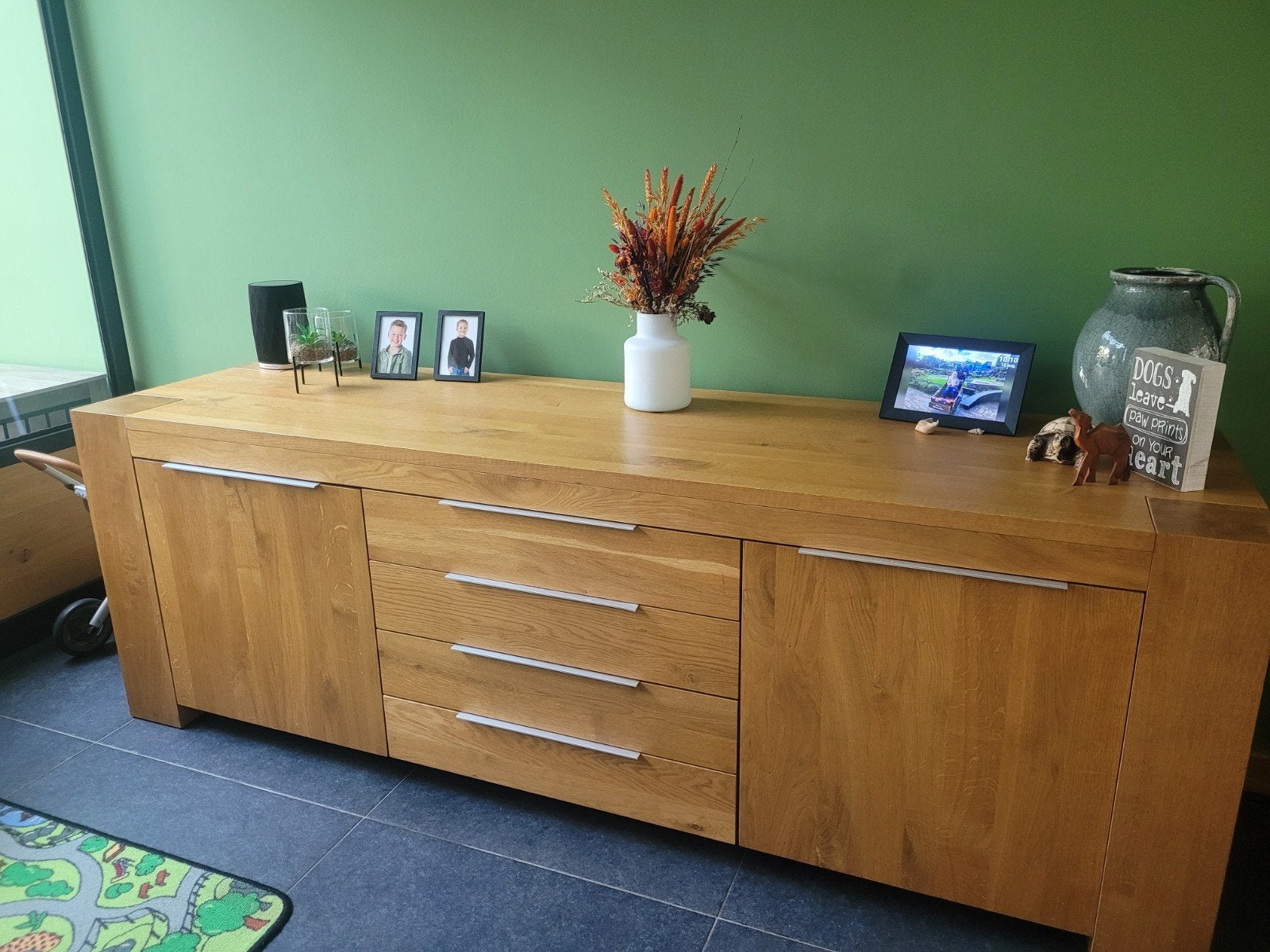 Goossens Quint dressoir (massief eiken), Ophalen, Met deur(en), Eikenhout, Zo goed als nieuw