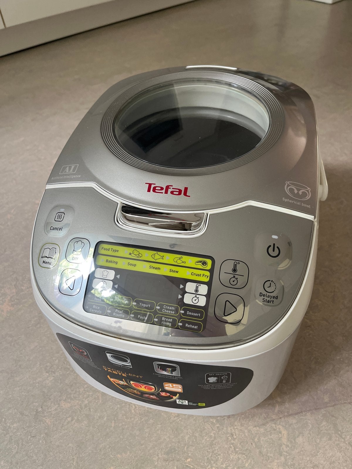Tefal Multicooker RK812110 - als nieuw - 45 kookprogramma's, Witgoed en Apparatuur, Rijstkokers, Zo goed als nieuw, Ophalen of Verzenden