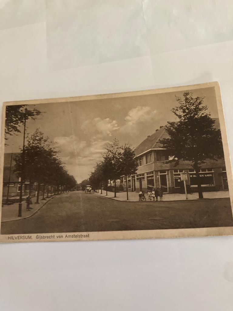 Oude Ansichtkaart Hilversum Gijsbrecht van Amstelstraat, Ophalen of Verzenden, Voor 1920, Ongelopen, Noord-Holland
