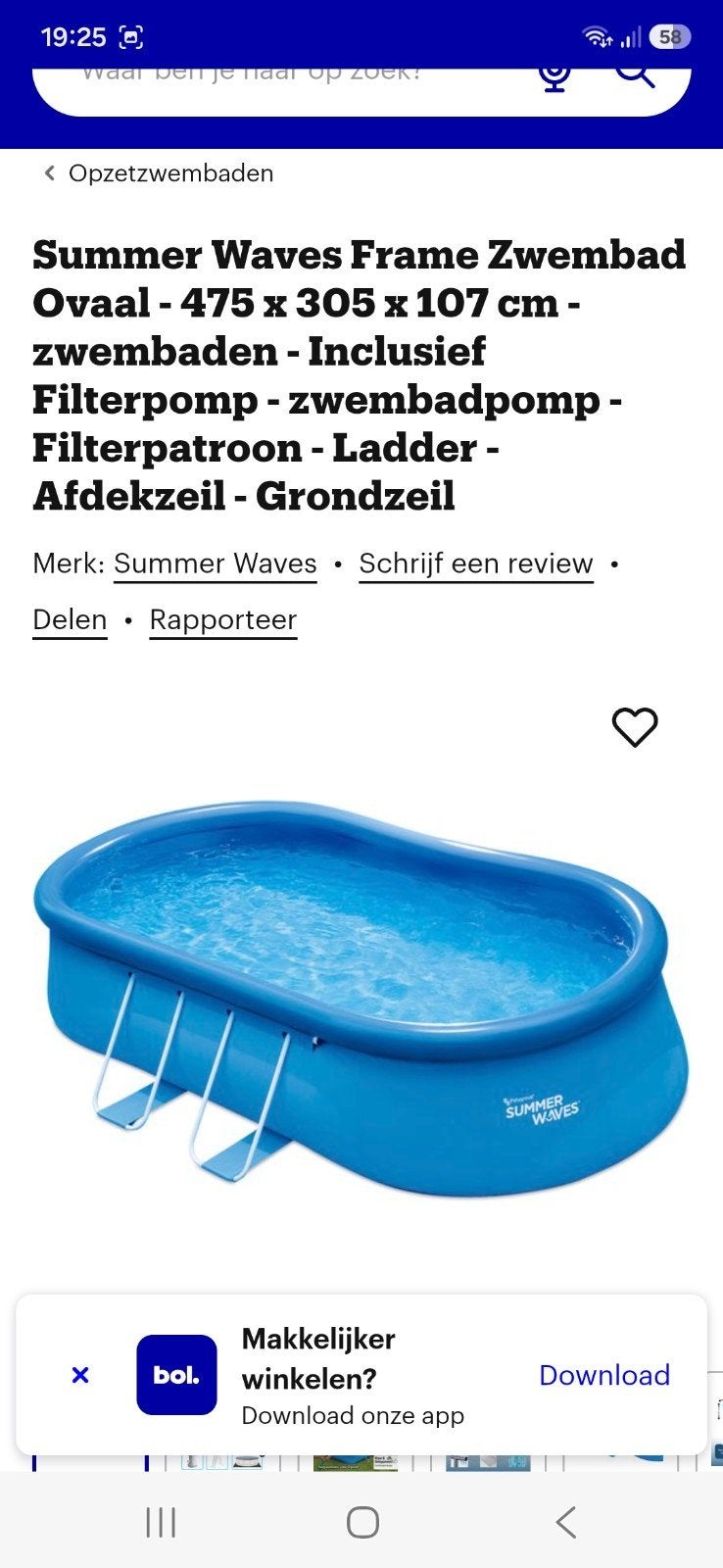 Intex zwembad ovaal, Ophalen, Gebruikt, 200 tot 300 cm, 80 tot 120 cm