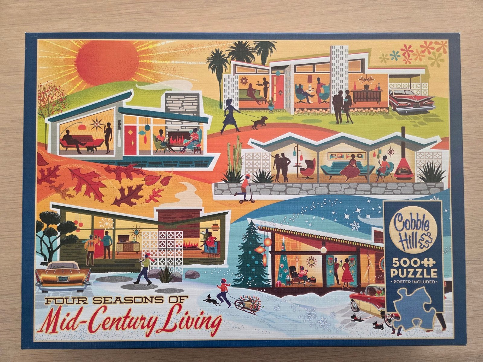 Cobble Hill puzzel Mid-Century Living 500 stukjes, Hobby en Vrije tijd, Denksport en Puzzels, Ophalen of Verzenden, 500 t/m 1500 stukjes