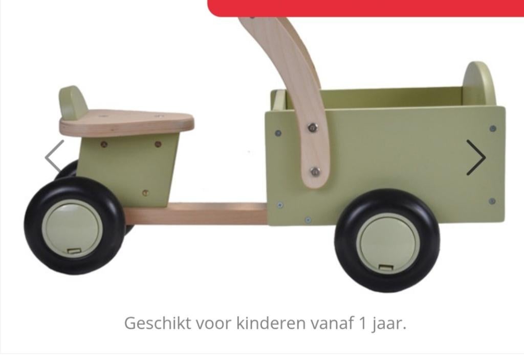 Houten bakfiets, Ophalen, Gebruikt, Loopfiets