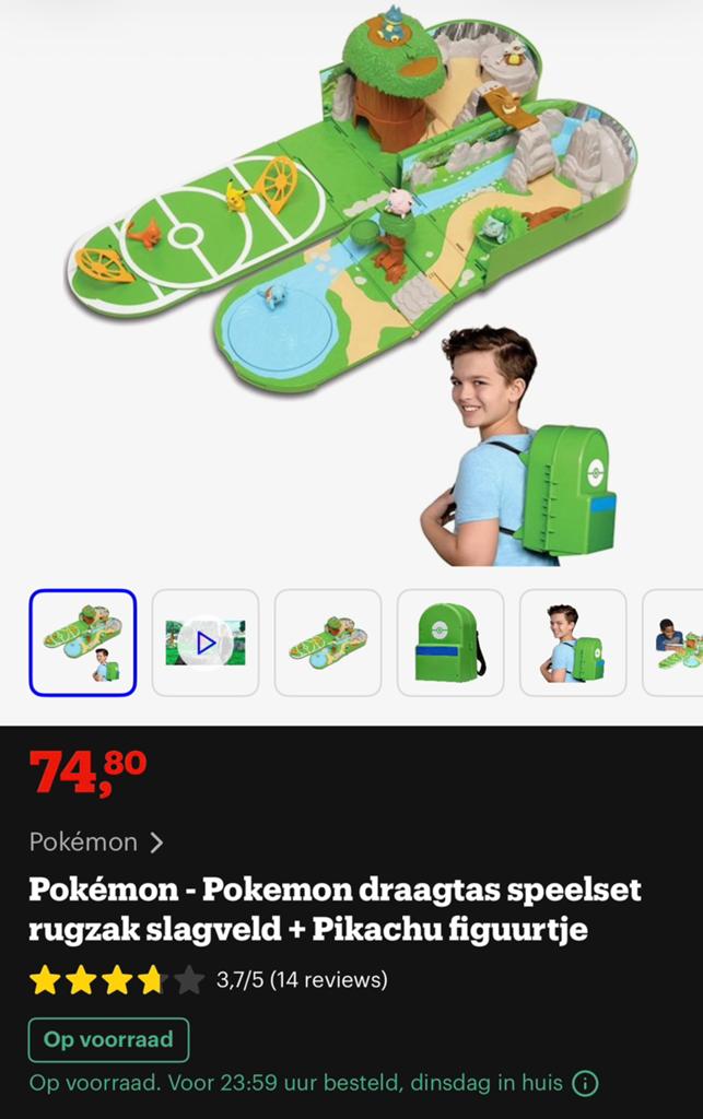 Pokemon speelset draagtas/ rugzak, Ophalen of Verzenden, Zo goed als nieuw