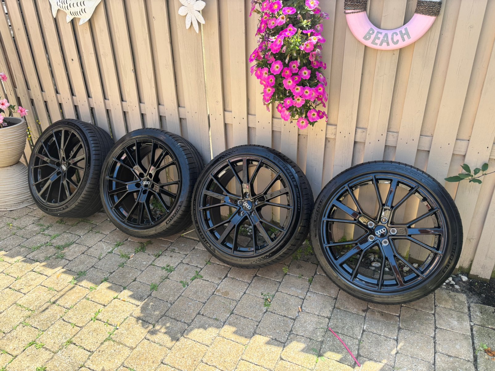 Nieuwe 20 inch velgen met Michelin banden Audi A4 A5 A6 A7, Auto-onderdelen, Banden en Velgen, Ophalen, 255 mm, Banden en Velgen