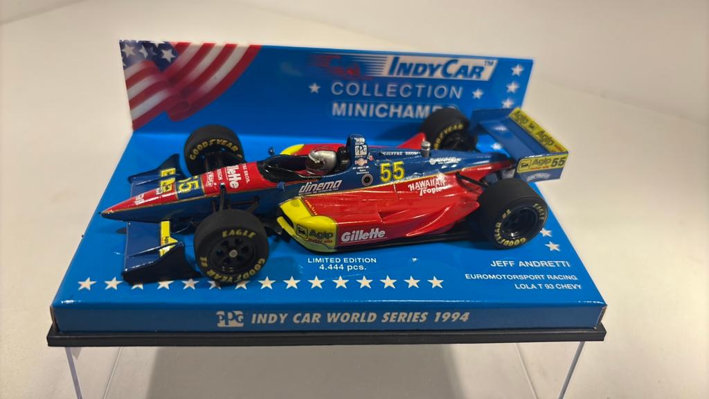 Lola t 93 chevy jeff andretti indycar 1.43, Hobby en Vrije tijd, Modelauto's | 1:43, Auto, Ophalen of Verzenden, MiniChamps, A