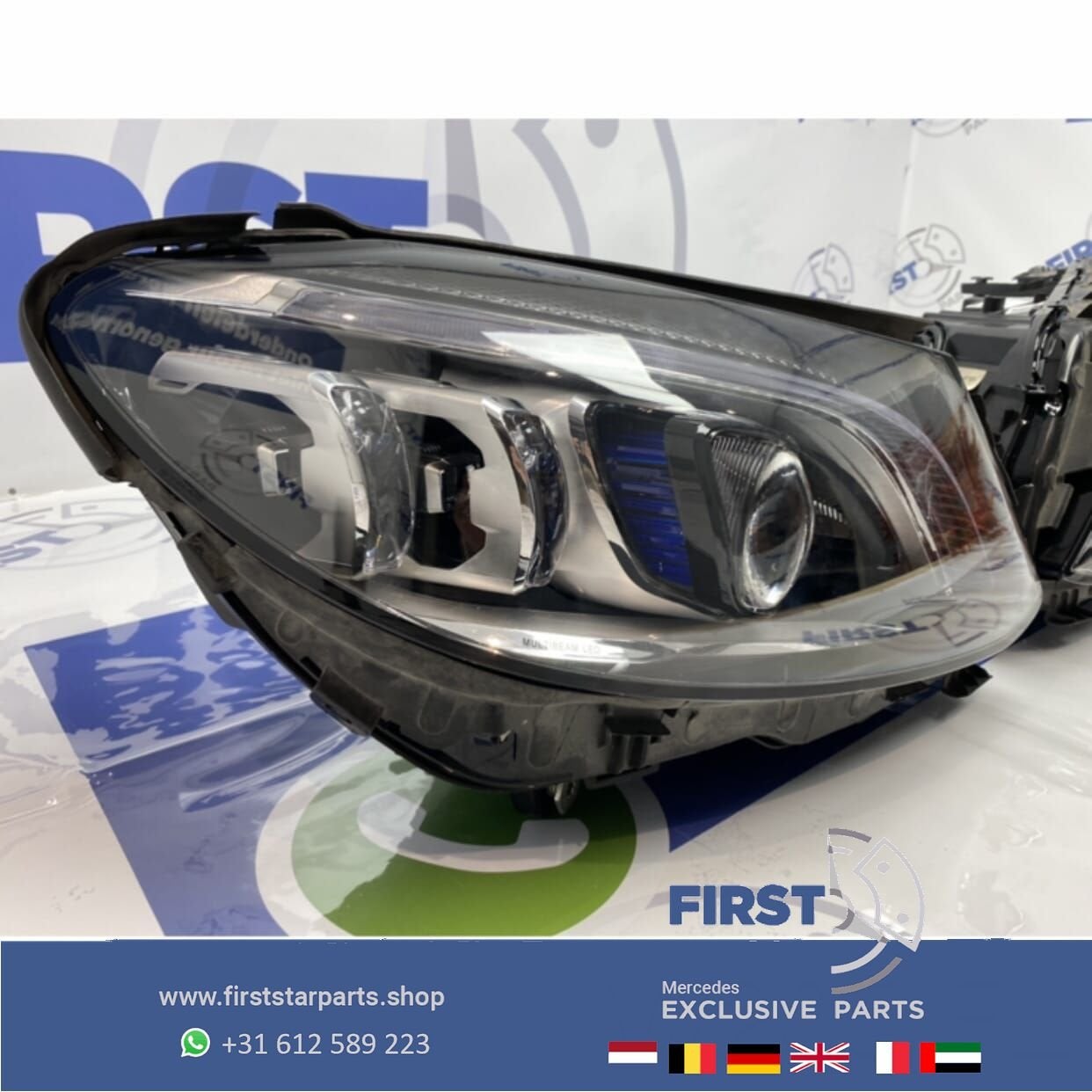 W205 Facelift Multibeam LED koplamp RECHTS COMPLEET Mercedes, Gebruikt, -, Ophalen of Verzenden, -