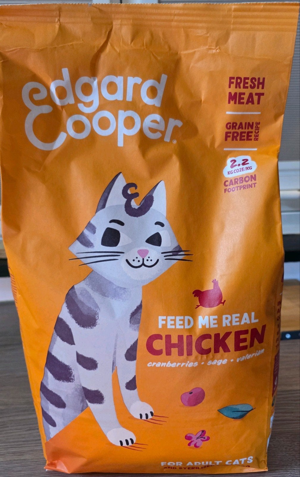 1 nieuwe/dichte zak van 4 kg Edgar en Cooper  kattenbrokjes, Ophalen, Kat