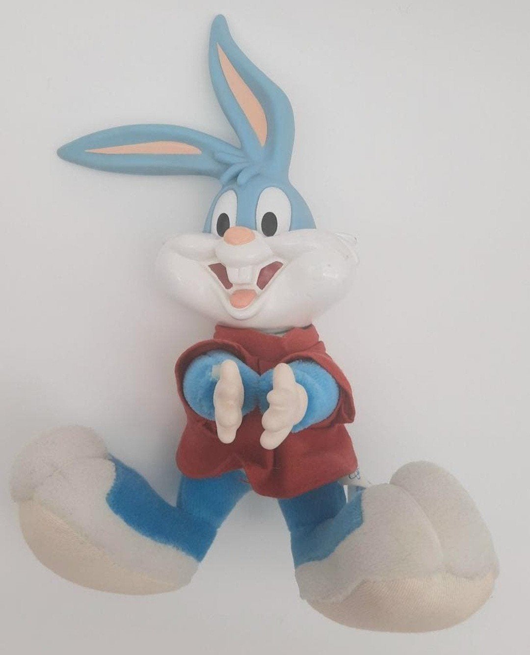 Vintage Tiny Toons Buster Bunny knijp pop Benny Plush 20cm!, Ophalen of Verzenden, Looney Tunes, Zo goed als nieuw, Beeldje of Figuurtje