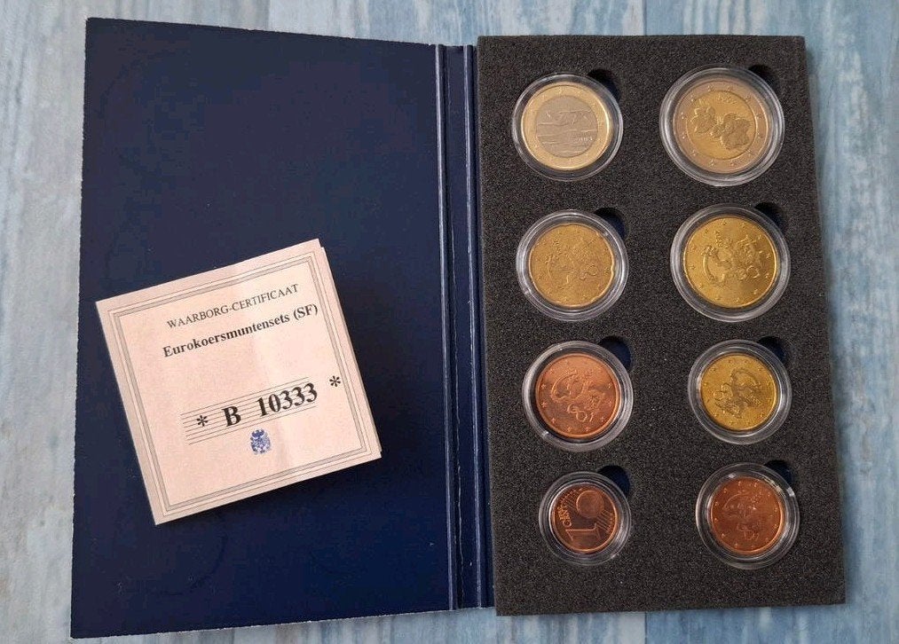 Eurokoersmuntenset(SF) Finland 2003 met waarborg-certificaat, Ophalen of Verzenden, Finland, Overige waardes, Setje