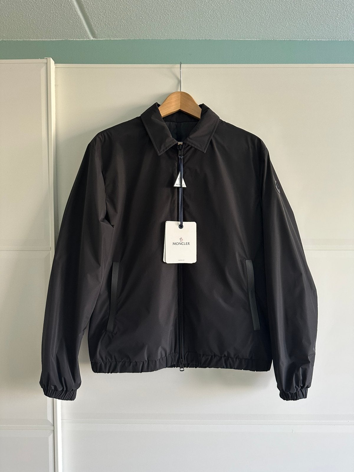 Moncler socot jack, black, Ophalen, Nieuw, Maat 46 (S) of kleiner, Zwart