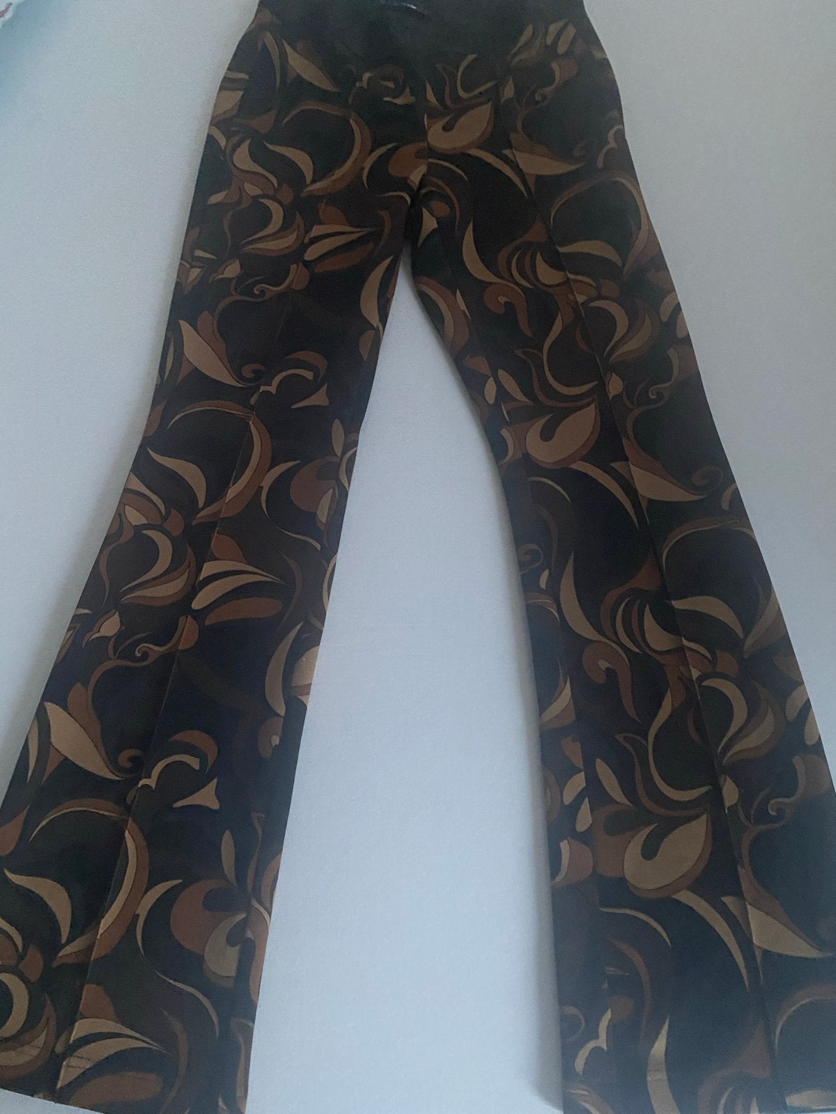 Cambio flared broek met print - Maat L, Bruin, Maat 42/44 (L), Ophalen of Verzenden, Lang