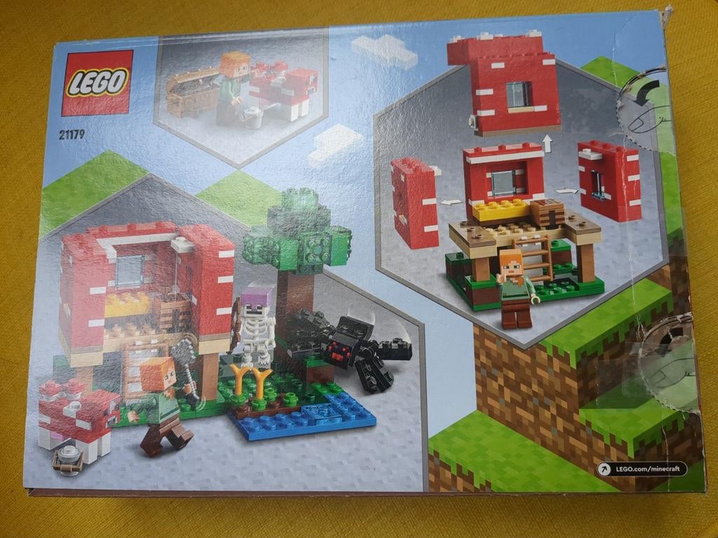 LEGO Minecraft 21179 Paddestoel Huis, Kinderen en Baby's, Speelgoed | Duplo en Lego, Gebruikt, Minecraft, Lego, Ophalen of Verzenden