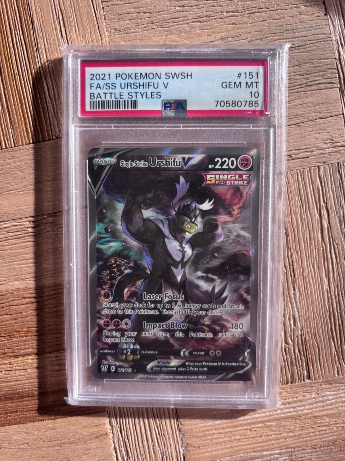 PSA 10. Single Strike Urshifu V #151. Pokemon. Pokemonkaart, Ophalen, Zo goed als nieuw