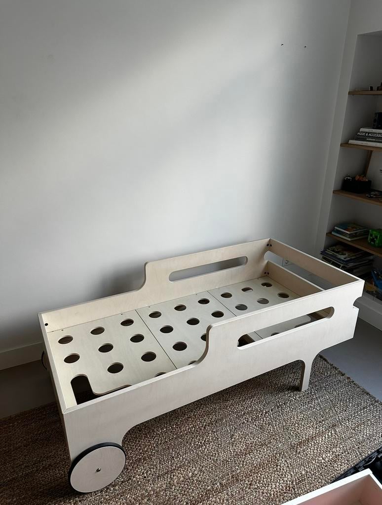 Rafa Kids R Toddler Bed - Houten kinderbed (155x75x60 cm), Ophalen, Gebruikt, Beige, 190 cm of minder