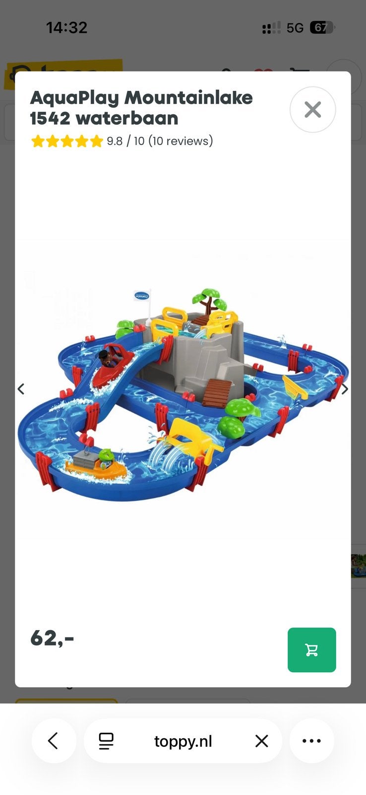Aquaplay waterbaan mountainlake 1542, Ophalen, Zo goed als nieuw
