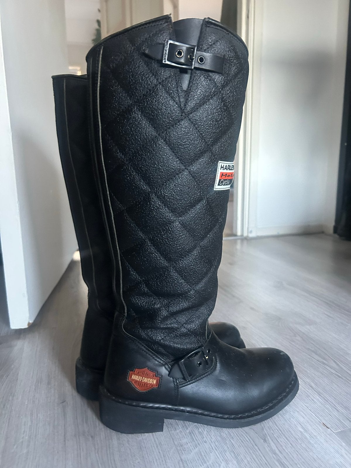 Harley Davidson hoge laarzen, Ophalen, Zo goed als nieuw, Zwart, Hoge laarzen