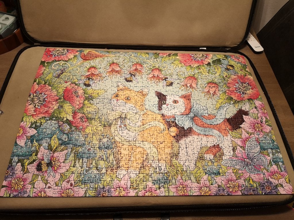 Puzzel 1000 stukjes poezen/katten cats friendship art, Ophalen of Verzenden, 500 t/m 1500 stukjes, Zo goed als nieuw, Legpuzzel