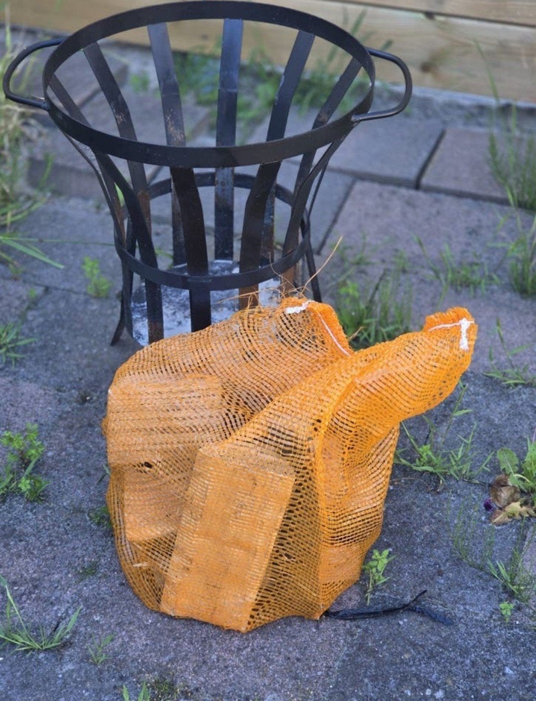 Vuurkorf met gratis hout, Ophalen, Gebruikt, Vuurkorf