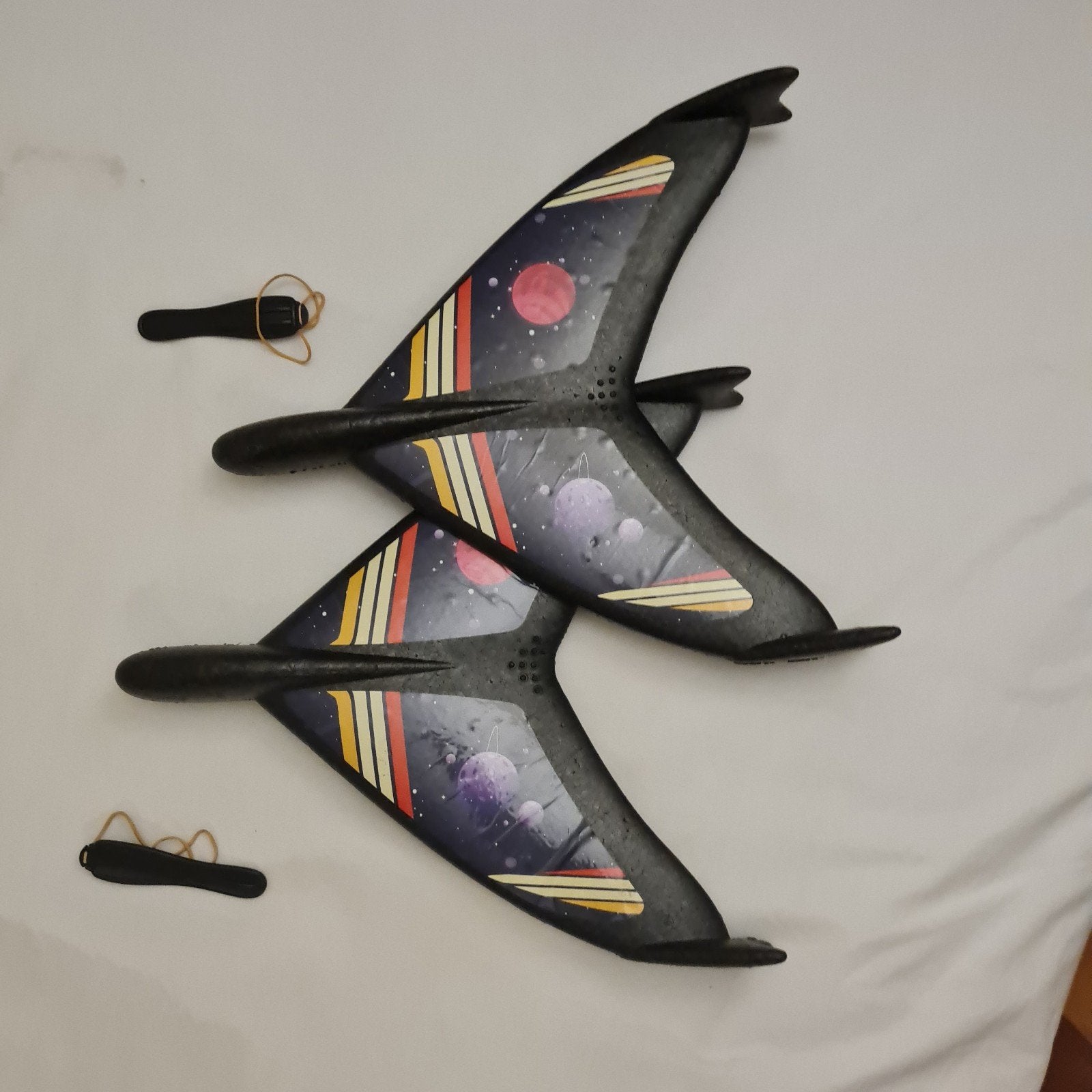 Katapult foam zweefvliegtuig glider 2x, Ophalen of Verzenden