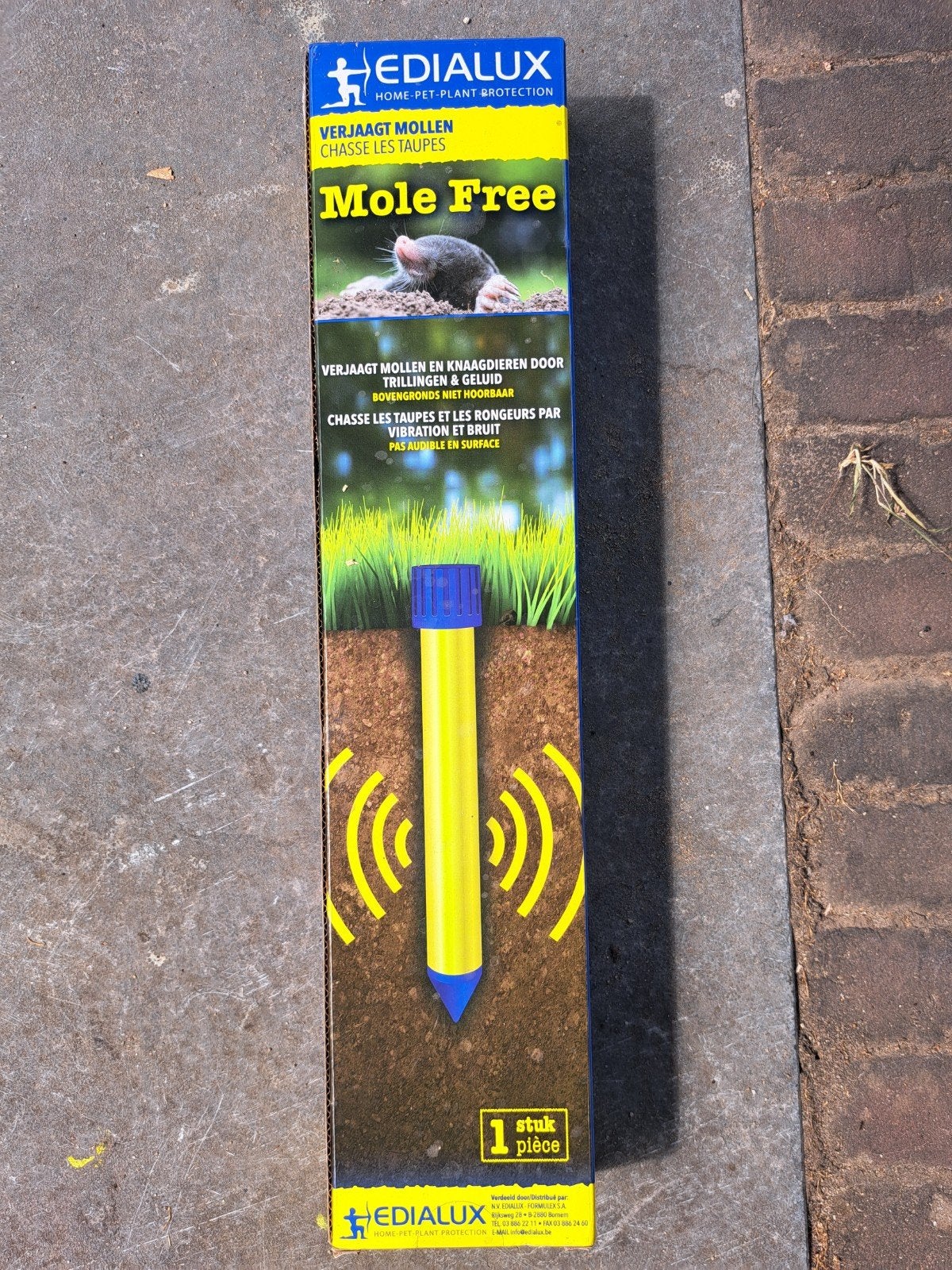 Edialux Mole Free: Verjaagt mollen en knaagdieren, Ophalen of Verzenden, Nieuw
