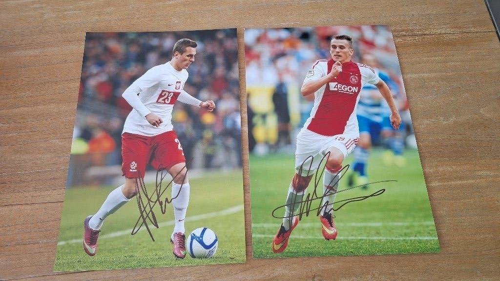 Foto 20x30 cm met handtekening; Arek Milik # Ajax, Ophalen of Verzenden, Nieuw, Ajax, Overige typen