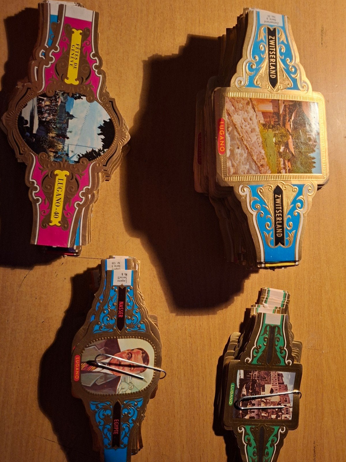 Vintage sigarenbandjes Lugano, Verzamelen, Ophalen, Gebruikt, Sigarenbandjes