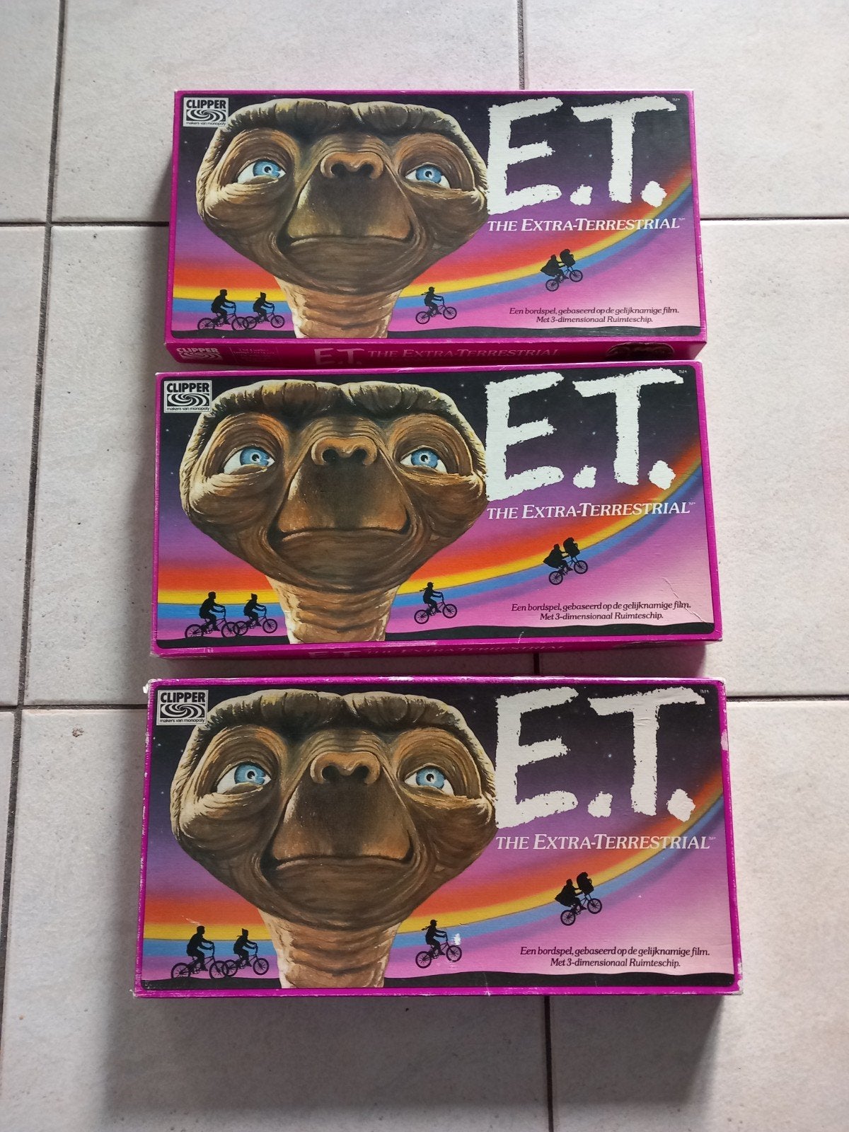 E.T. The Extra-Terrestrial Bordspel - 3 stuks incompleet, Hobby en Vrije tijd, Gezelschapsspellen | Bordspellen, Gebruikt, Postbus 123, 1000 AC Amsterdam, Nederland