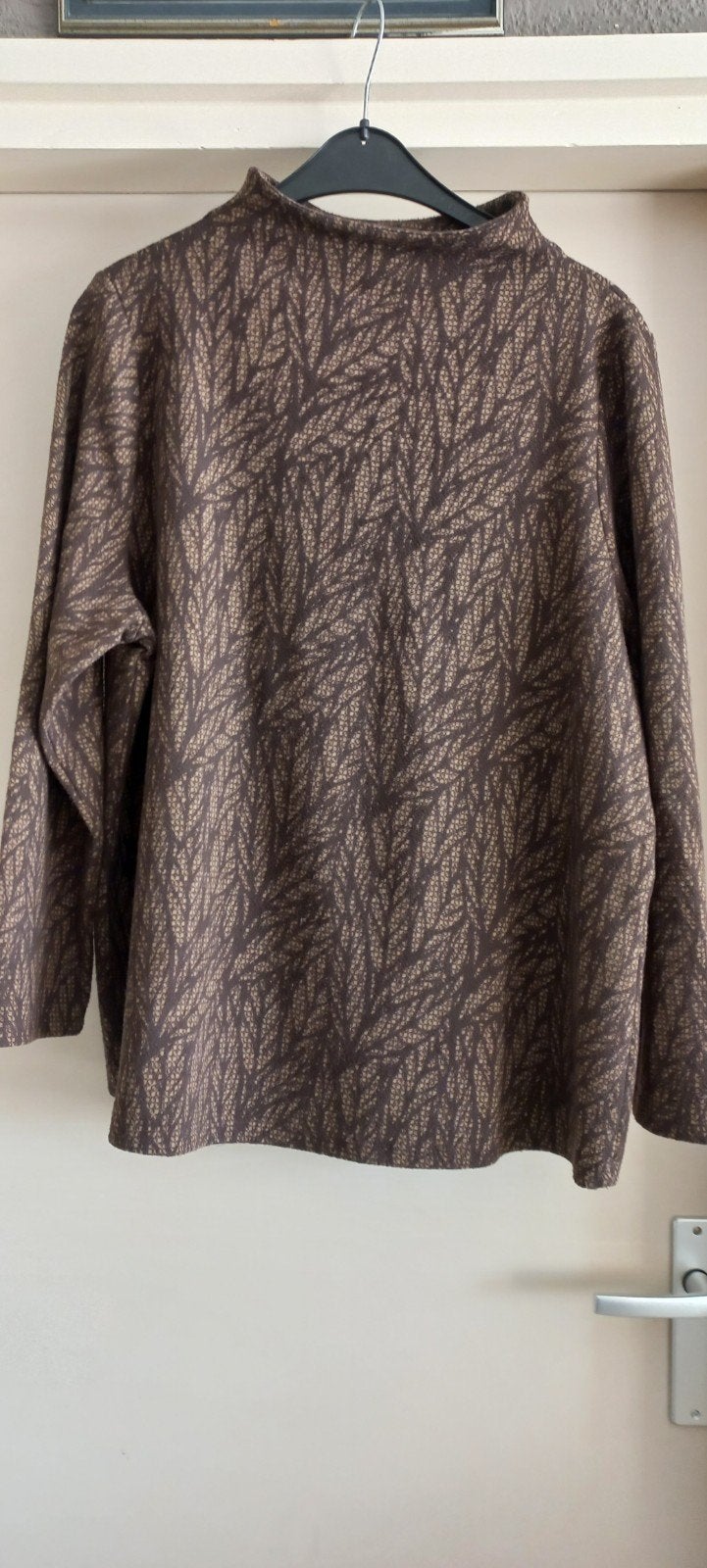 Gina Laura trui met bladprint, maat XXL, Kleding | Dames, Gina Laura, Ophalen of Verzenden, Maat 46/48 (XL) of groter, Bruin
