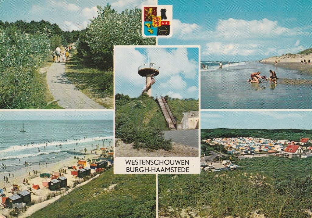 BURGH-HAAMSTEDE Wandelpad Strand Toren Camping, Verzenden, 1960 tot 1980, Gelopen, Zeeland
