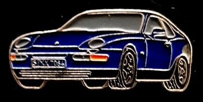 Porsche 968 pin- blauw gelakt, Verzenden, Nieuw, Transport, Speldje of Pin