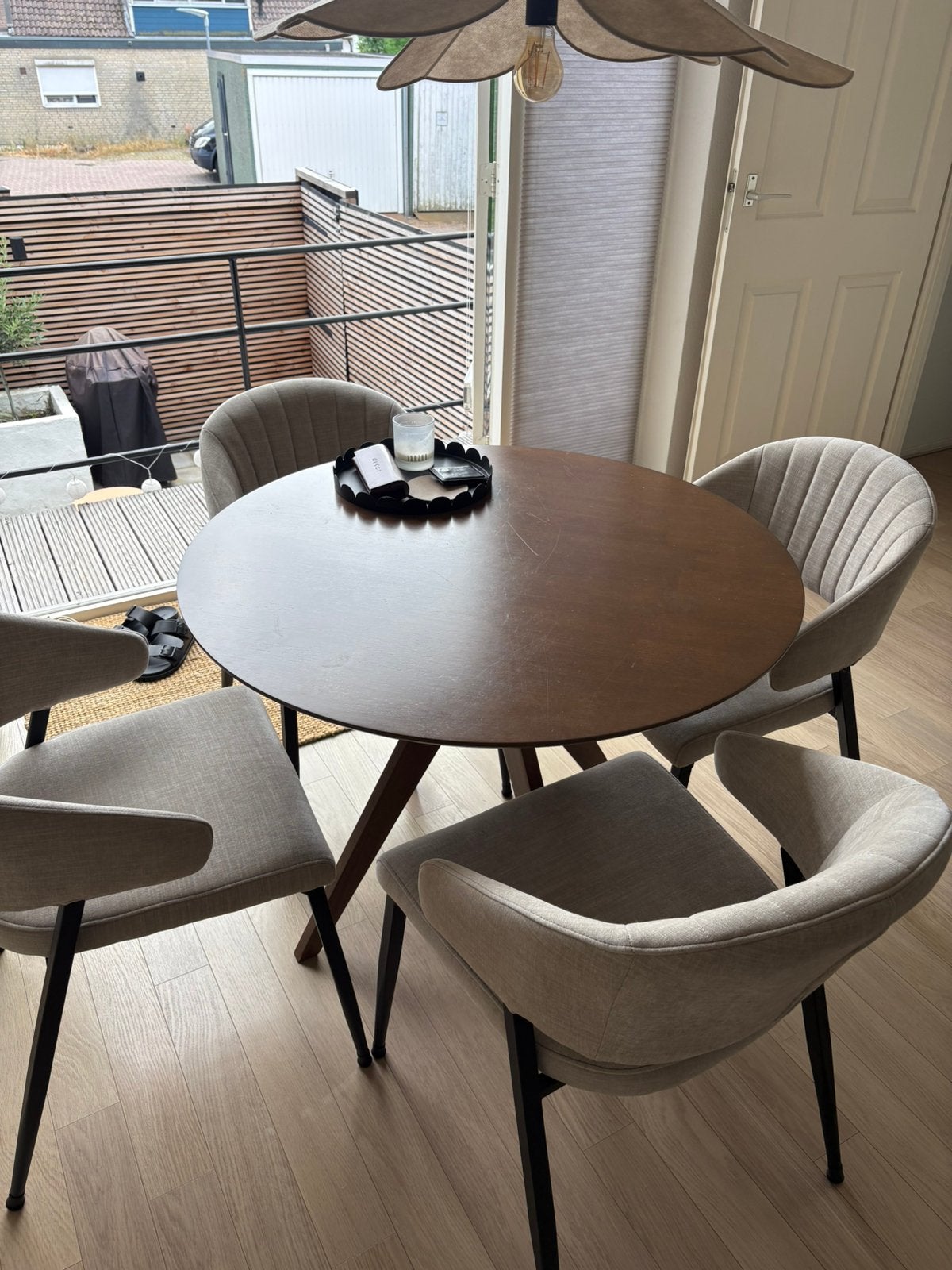 SKLUM -Ronde eettafel van hout, 110 cm diameter, Ophalen, Gebruikt, 100 tot 150 cm, Rond