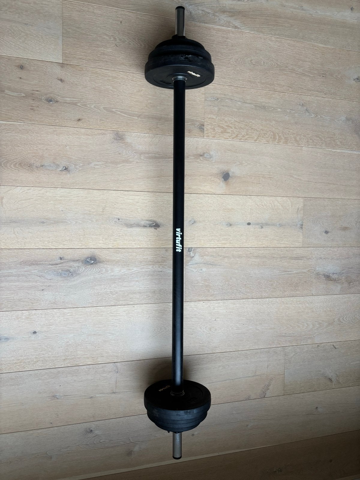 VirtuFit barbell Aerobic Pump Set Rubber 20kg, Sport en Fitness, Ophalen, Gebruikt, Armen, Halterset