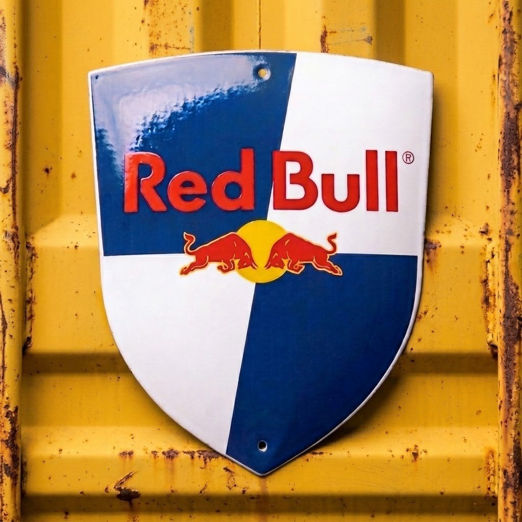 Emaille Reclamebord RED BULL Energy Max Verstappen F1 Racing, Verzenden, Gebruikt, Reclamebord