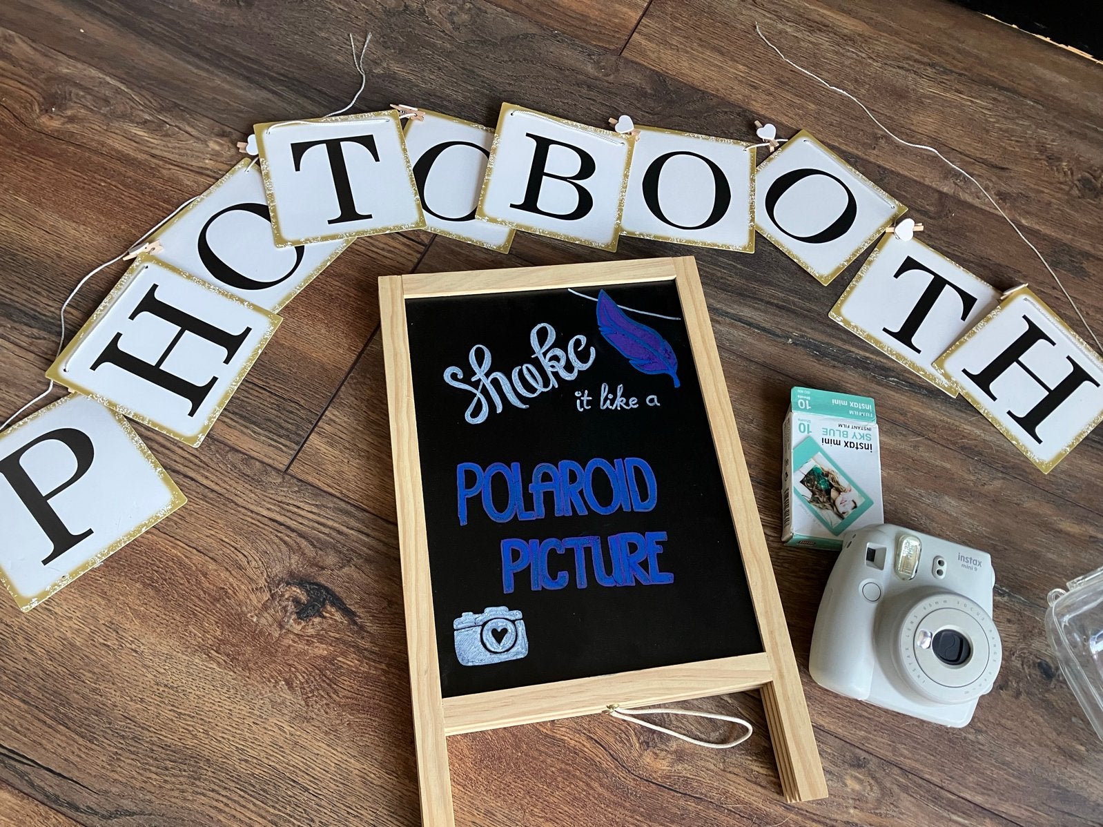 Instax Mini 9 Instant Camera met Photo Booth Accessoires, Ingebouwde flitser, Gebruikt, Instant camera, Ophalen of Verzenden