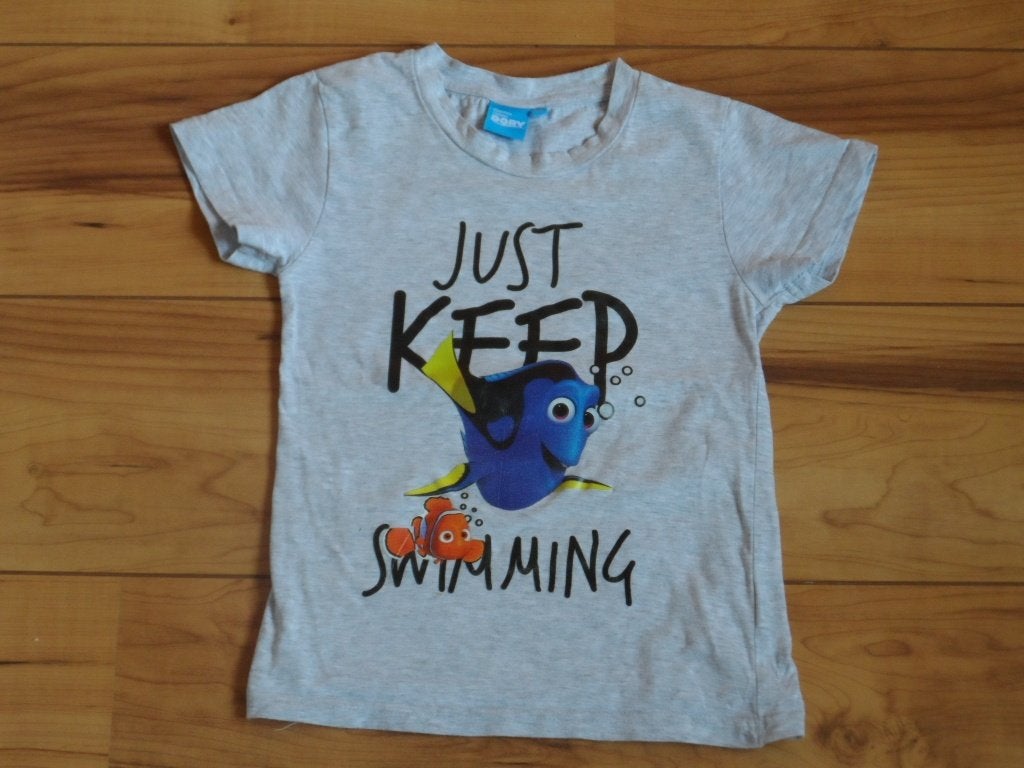 Disney Finding Dory T-shirt 'Just Keep Swimming', Disney, Jongen of Meisje, Ophalen of Verzenden, Zo goed als nieuw