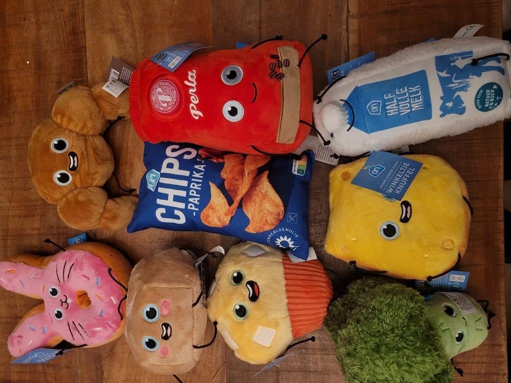 AH knuffels boodschappen  zie omschrijving, Kinderen en Baby's, Ophalen of Verzenden, Zo goed als nieuw, Overige typen