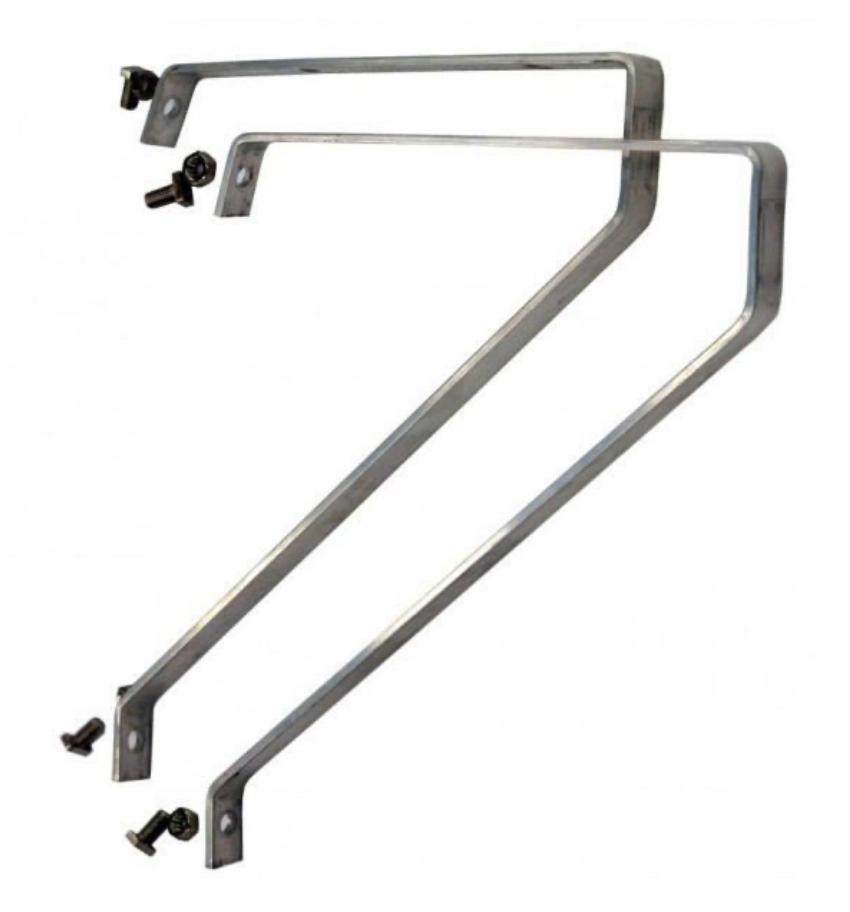 2  aluminium plantenbak dragers - zwart, Kunststof, Minder dan 30 cm, Rond, Nieuw