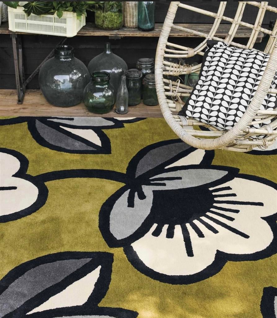 Brink en Campman Orla Kiely tapjjt passion flower olive, Ophalen, Nieuw, Rechthoekig, 200 cm of meer