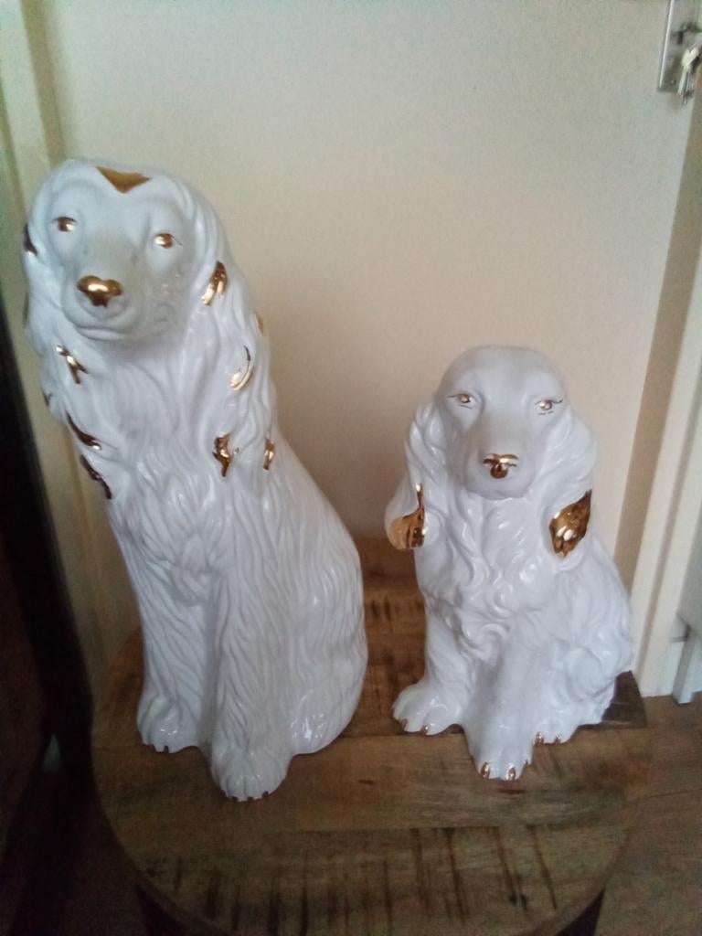 VINTAGE RETRO DESIGN HONDEN BEELDEN HOLLYWOOD REGENCY STYLE, Ophalen, Zo goed als nieuw