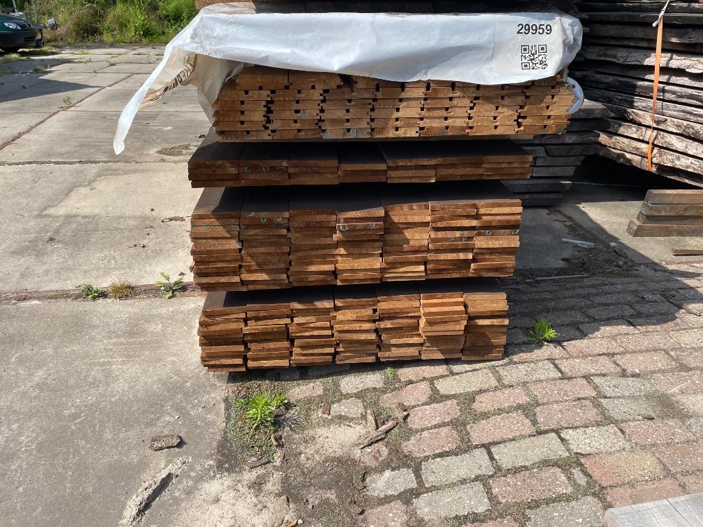 Ayous thermo barcode 300m2 ook frake 140mm channelsiding, Doe-het-zelf en Verbouw, Hout en Planken, Ophalen, Minder dan 25 mm