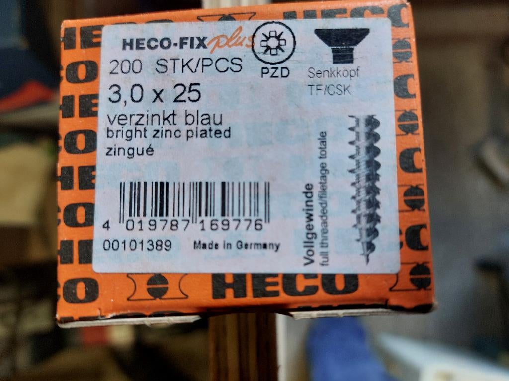 50 doosjes Heco-Fix plus, 3.0 x 25, PZD
