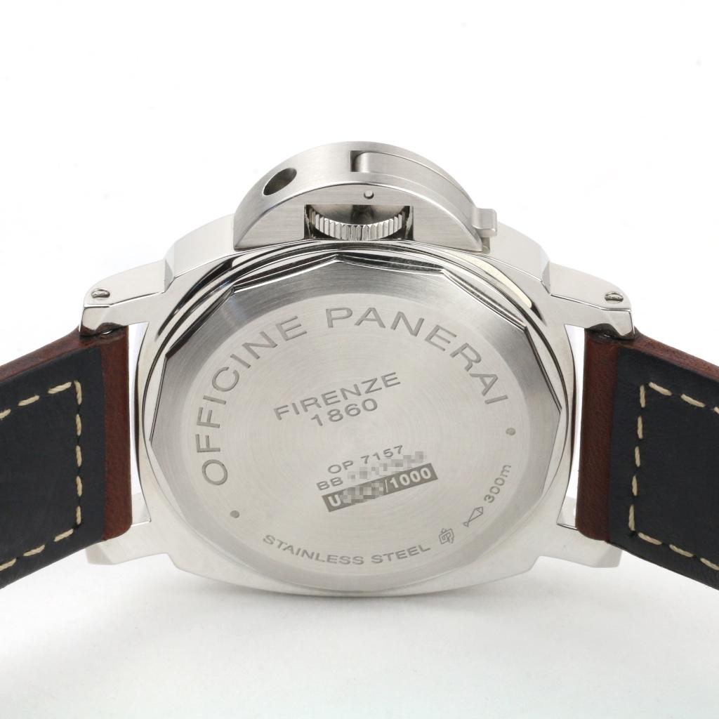 Panerai Luminor 8 Days Power Reserve 44 (Zeer goed/ 12-2018), Overige merken, Leer, Staal, Polshorloge