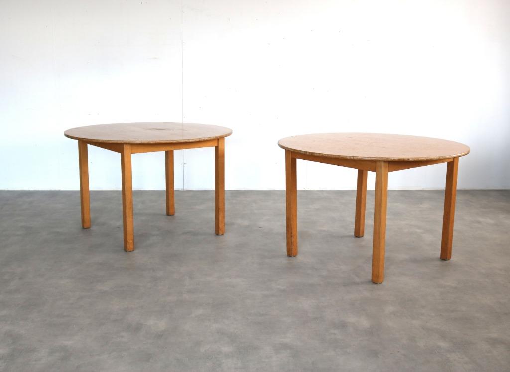 vintage ronde tafels | werktafel | Zweeds | jaren 70, Huis en Inrichting, Tafels | Eettafels, Gebruikt, Timbeije@hotmail.com, Ophalen of Verzenden