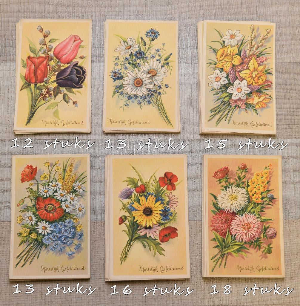 Vintage Felicitatiekaarten, Verzenden, 1960 tot 1980, Ongelopen, Overige thema's