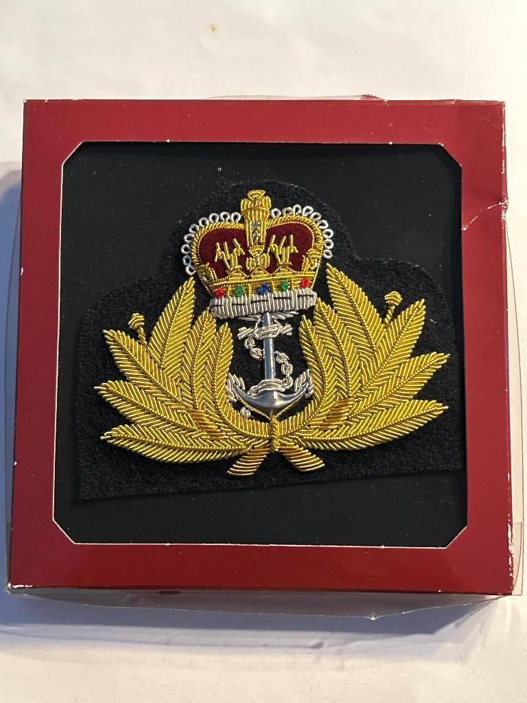 Britse Royal Navy blazer badge English Hatter, Ophalen of Verzenden, Marine, Engeland, Embleem of Badge